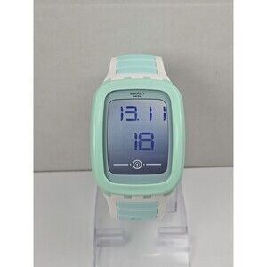 Swatch Freezero Touch Zero One Mint Green Digital Swiss Made Unisex Watch Quartz